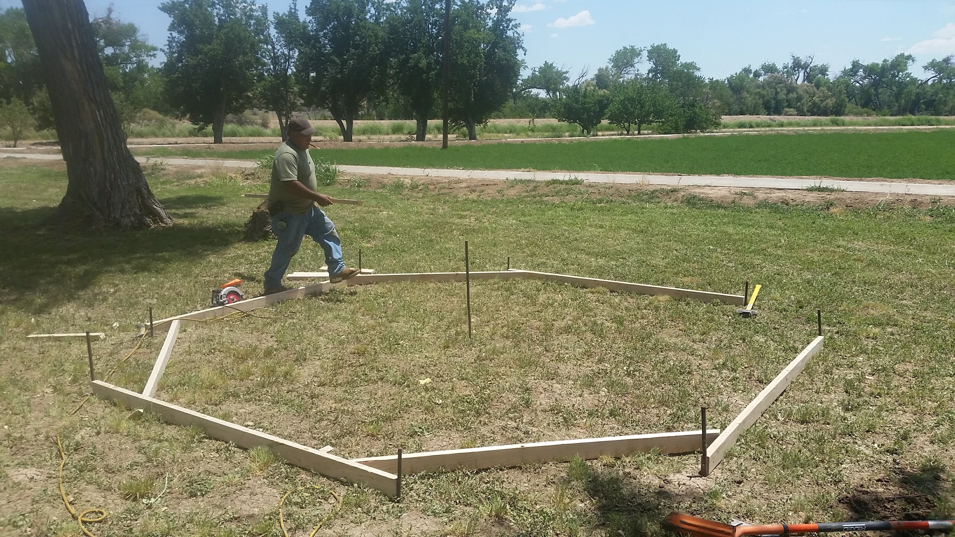 Gazebo construction layout underway in New Mexico
